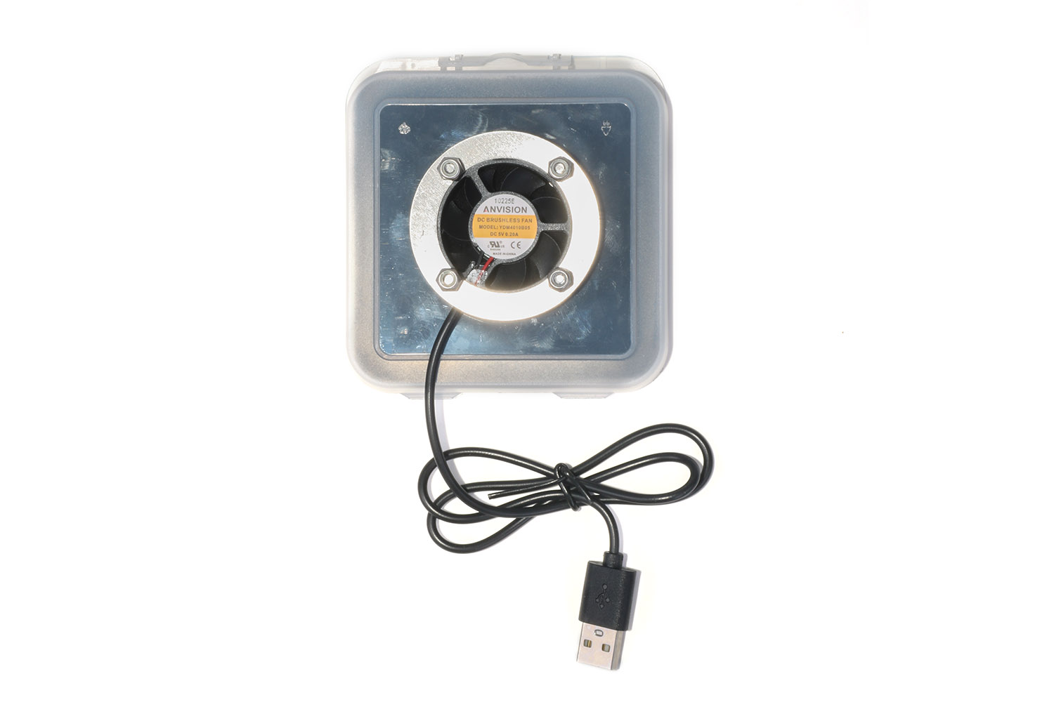 Ansicht Rückseite, Ventilator Kit für Campingtoilette