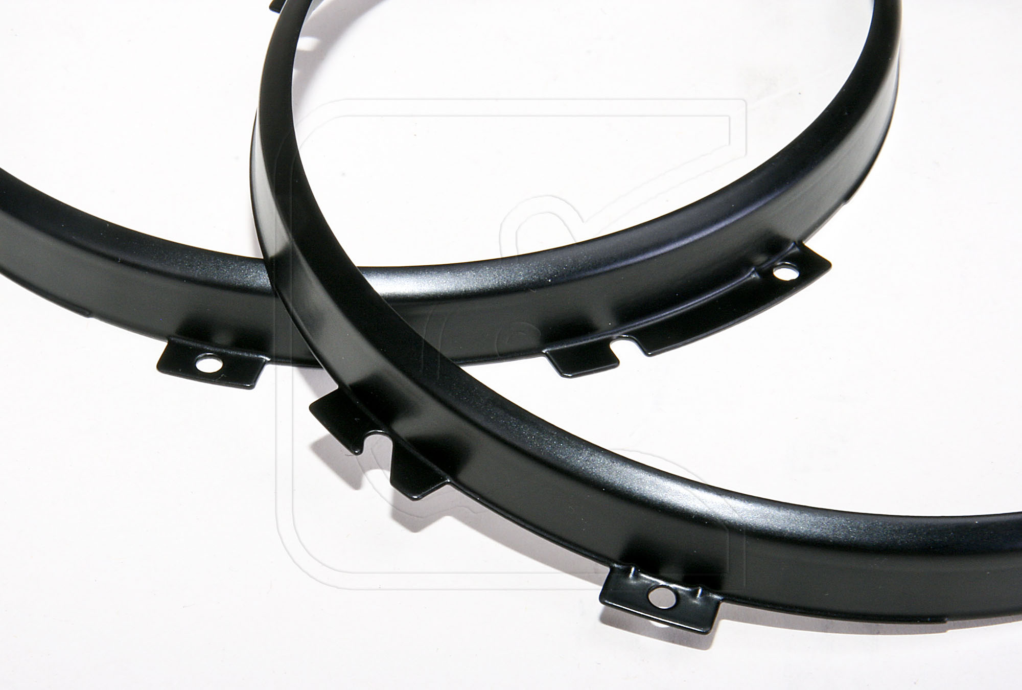 Defender Lampenringe Edelstahl schwarz