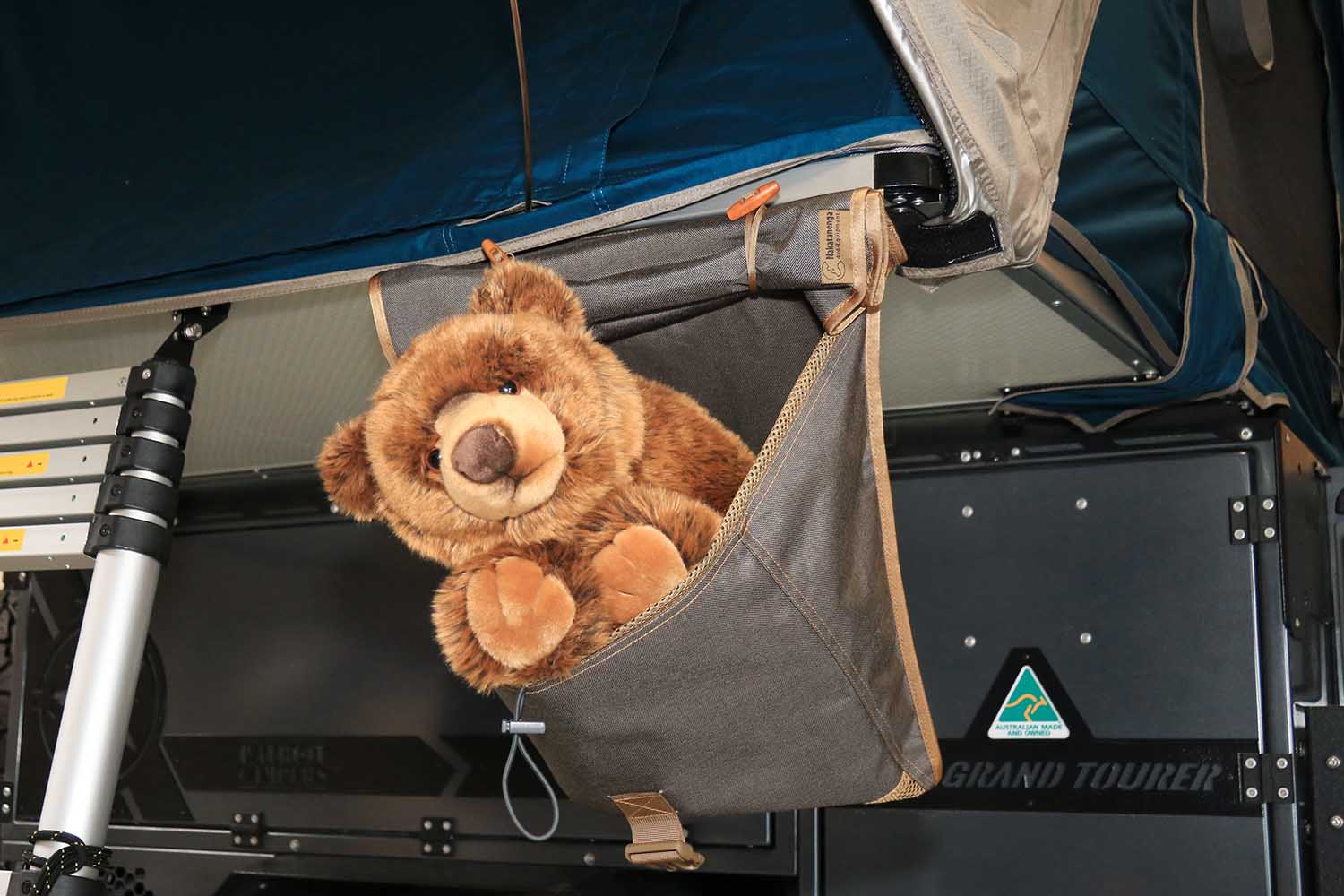 Schuhtasche für Dachzelte, grau-coyote