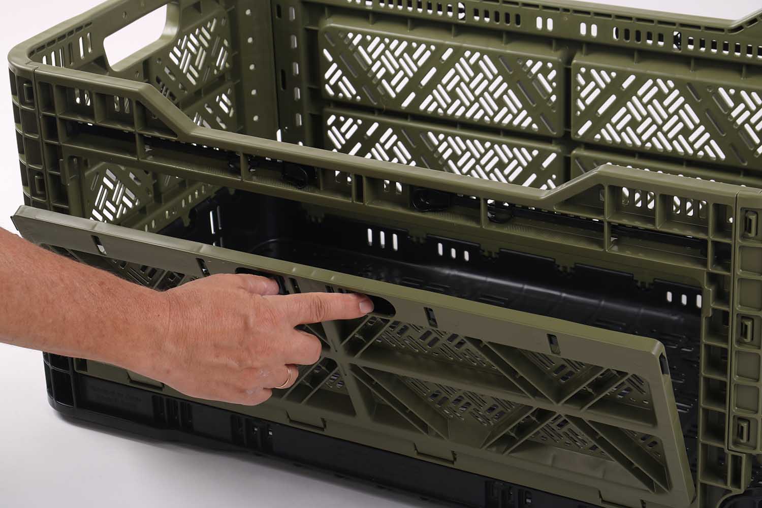 Klappbox, oliv, 90l Volumen