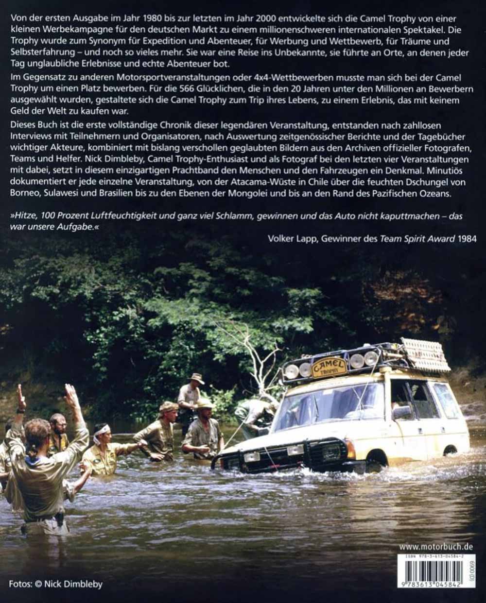 Buchrücken, Camel Trophy