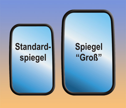 Spiegelkopf "Groß", ca. 245 x 145 mm, Defender / Serie III