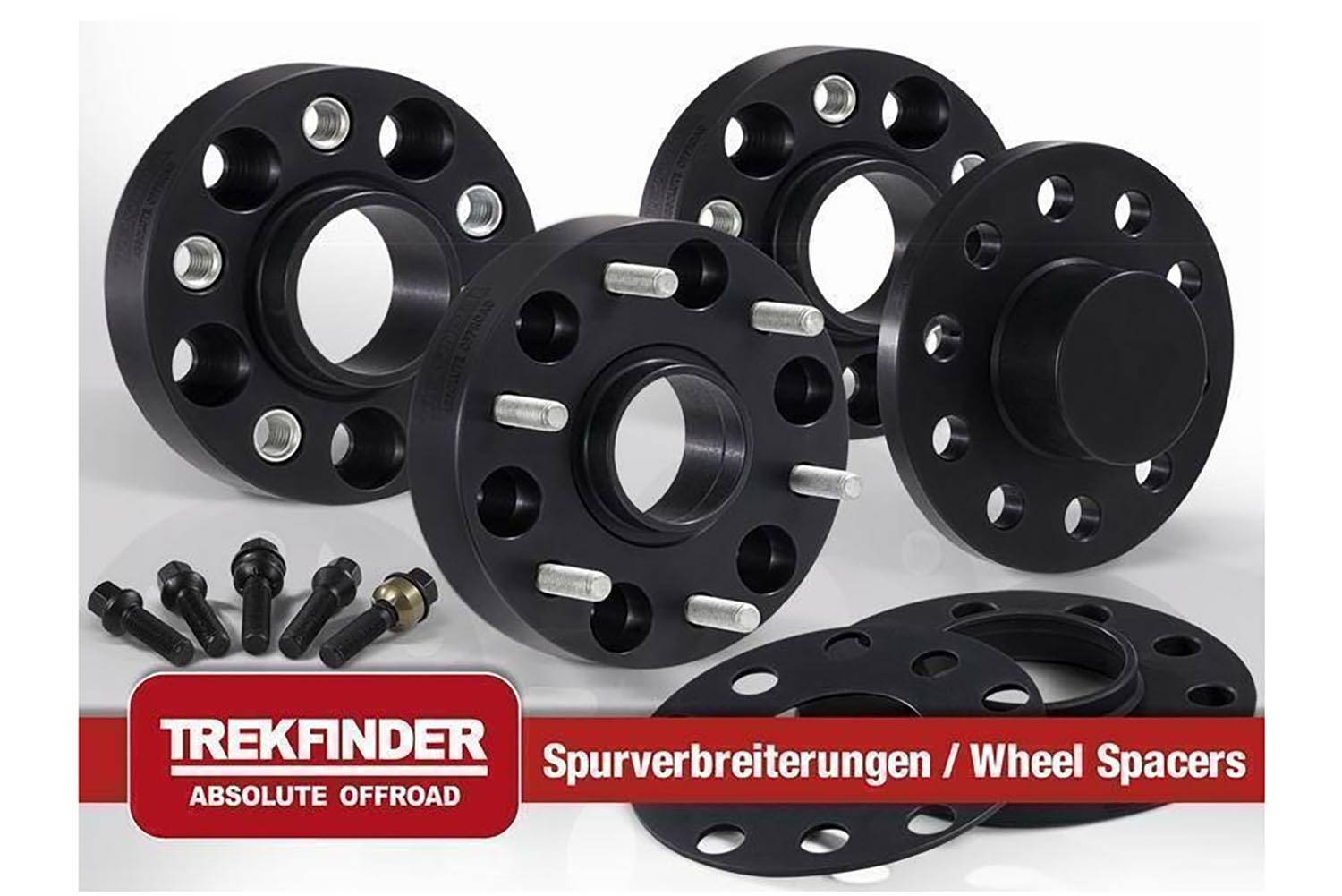 Spurverbreiterung TREKFINDER für JEEP® Wrangler JK, 60 mm pro Achse