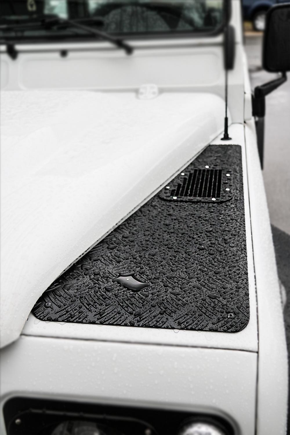 Defender Riffelblech Kotflügel schwarz