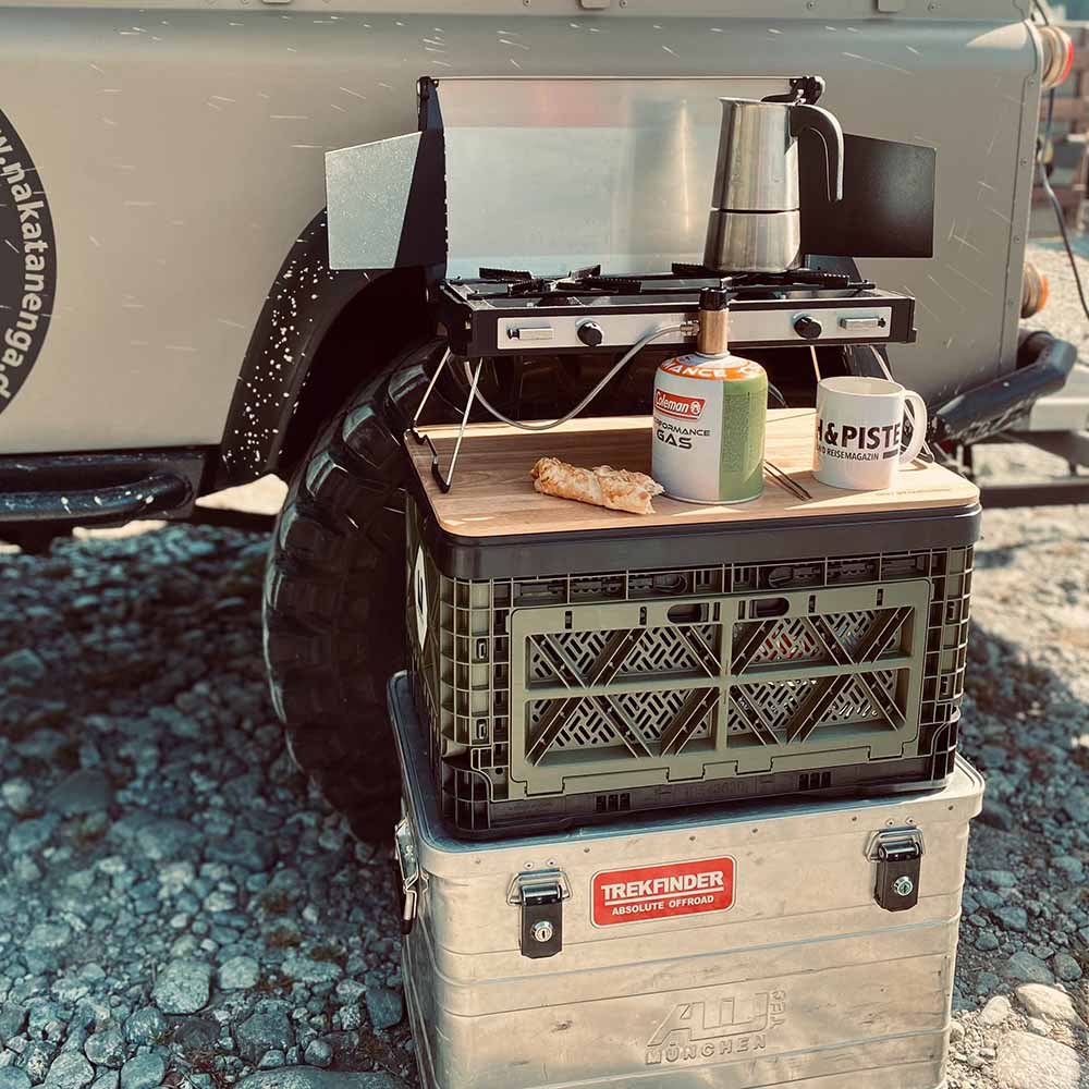 Anwendungsbeispiel, Transformerboxen als mobile Küche