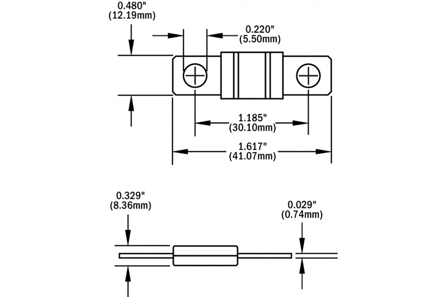 BlueSea MIDI Streifensicherung 150A, Schaltplan