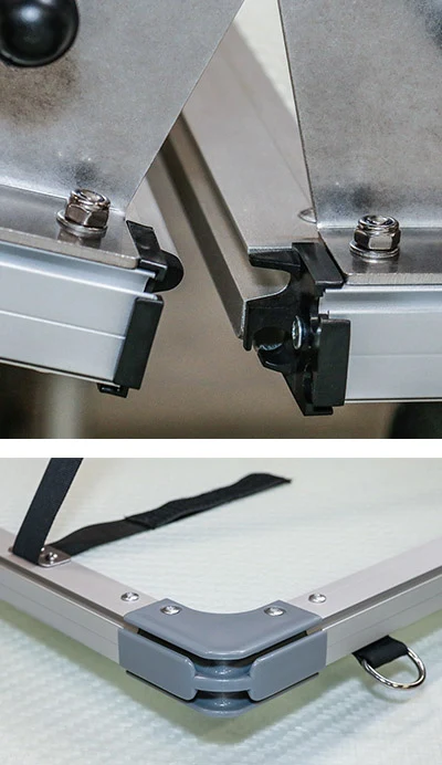 Rahmenprofile und Kederecken Dachzelt