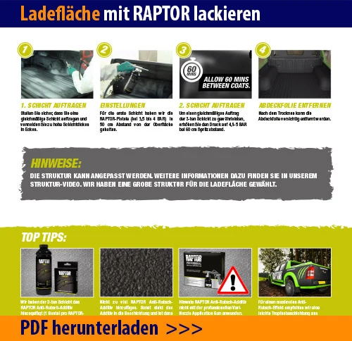 Ladefläche mit RAPTOR lackieren