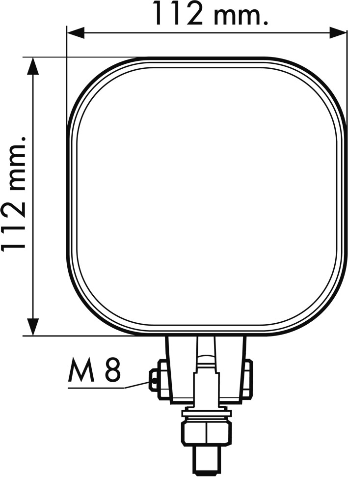 LED Truck Lite Rückfahrscheinwerfer, quadratisch