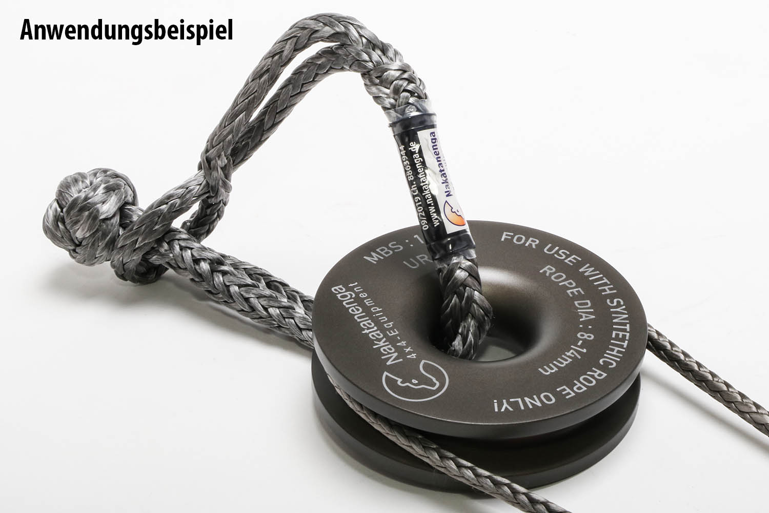 Umlenkrolle mit Softschäkel grau