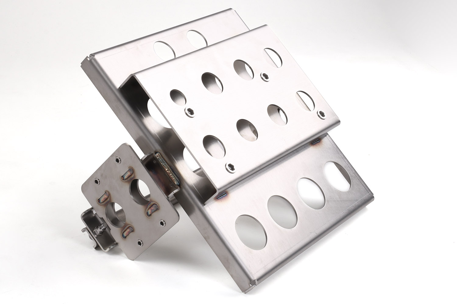 Halter, eloxiert für Doppelbatterie