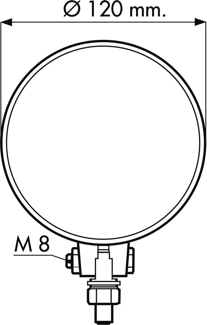 LED Truck Lite Rückfahrscheinwerfer rund