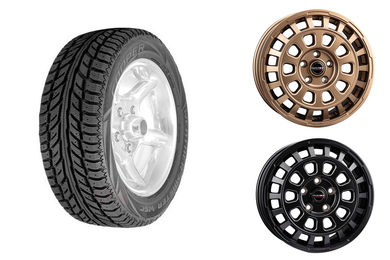 Komplettradsatz, Weathermaster WSC 265/65R18 114T auf Borbet CW7 Leichtmetallfelgen