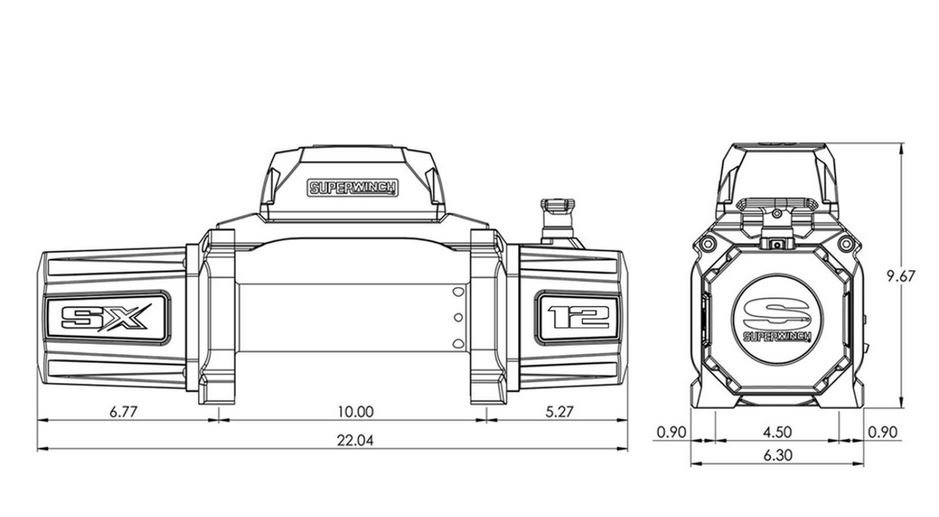 Superwinch SX 12SR Zeichnung