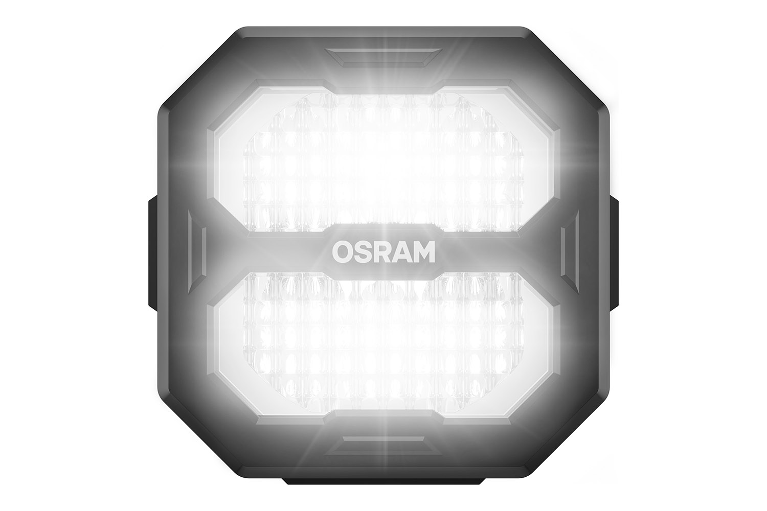 OSRAM LEDriving Cube, PX4500, Wide Beam, Frontalansicht, leuchtend