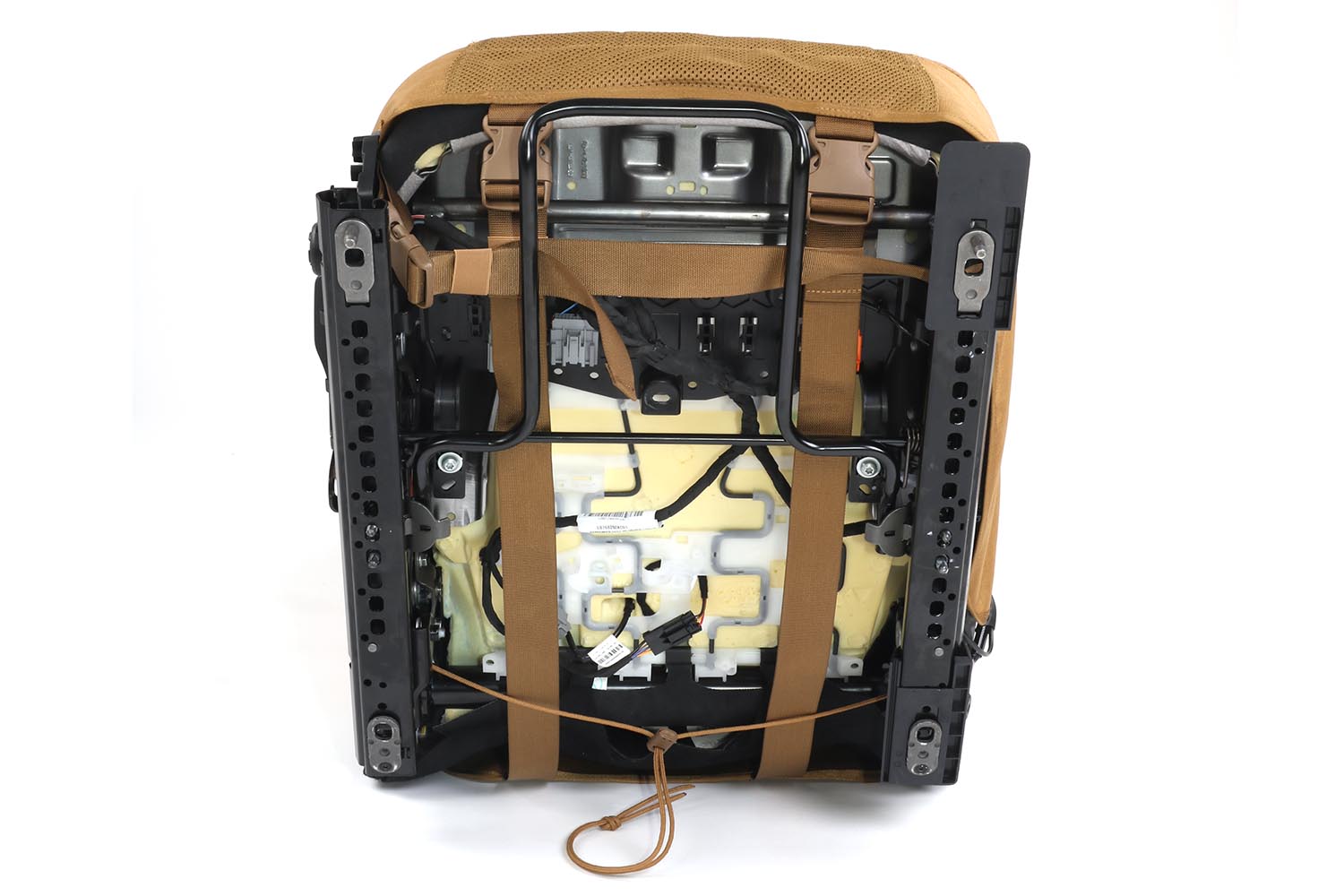 Ansicht Sitzbezug von unten, Schnallen zur Befestigung