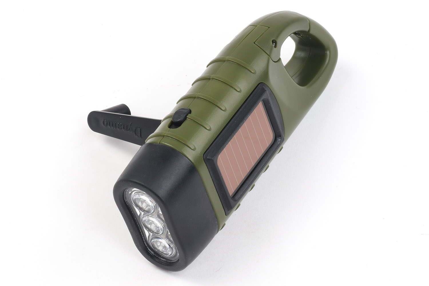 Taschenlampe mit Solarzelle und Dynamo