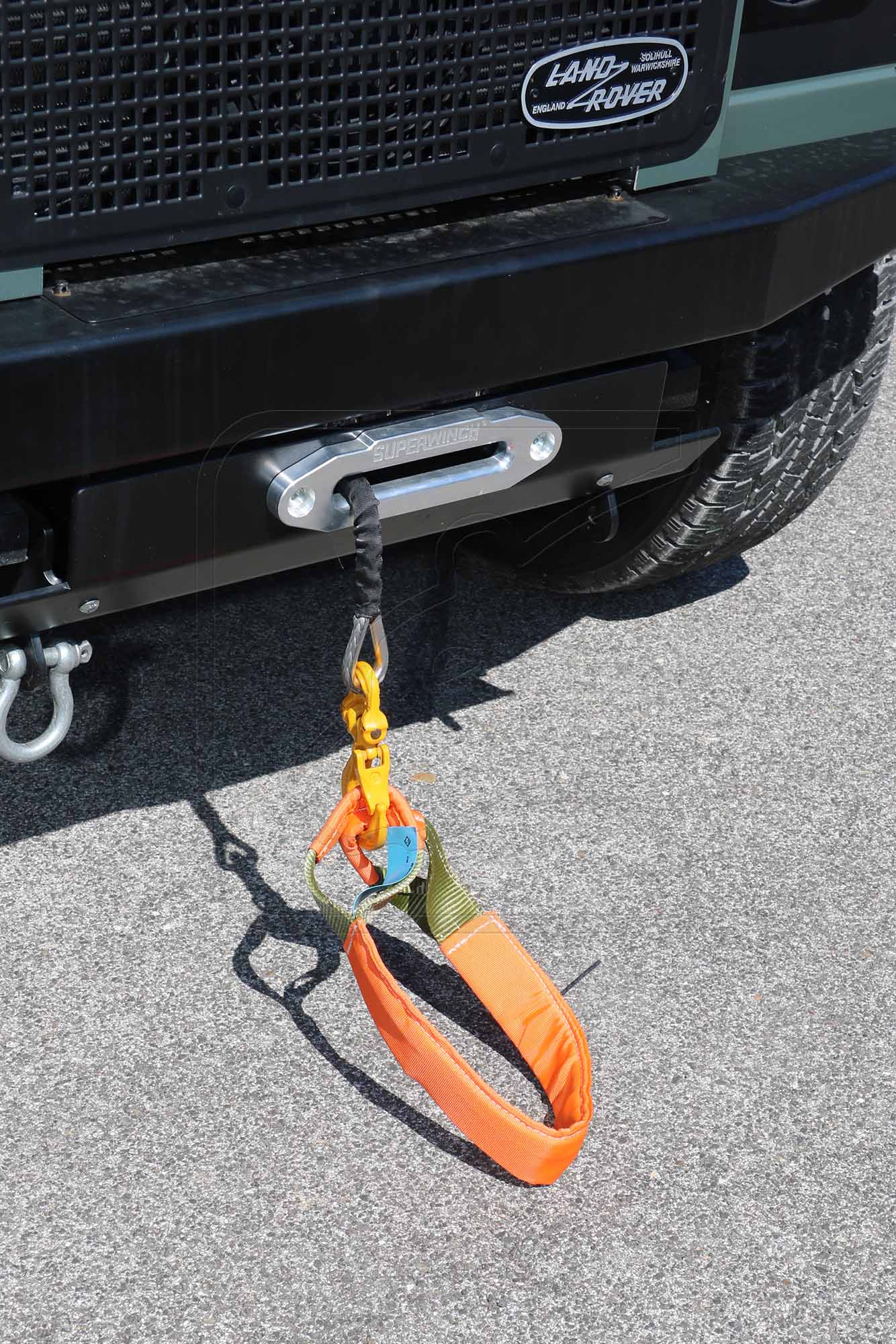 kurzer Spezial Bergegurt an Seilwinde