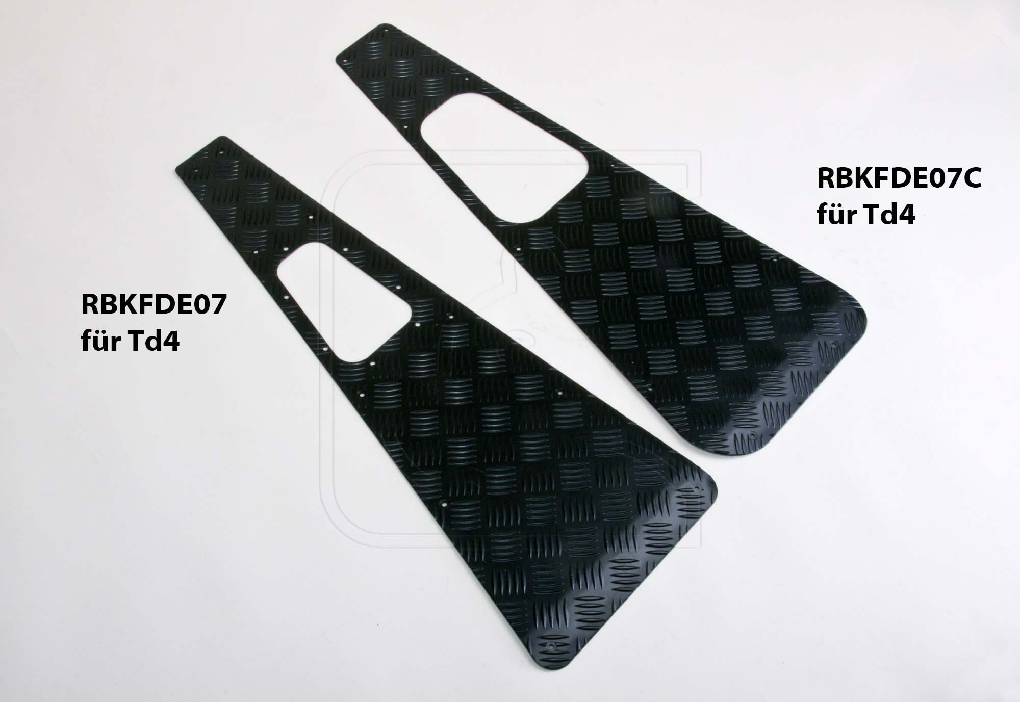 Riffelblech für Defender TD4, schwarz