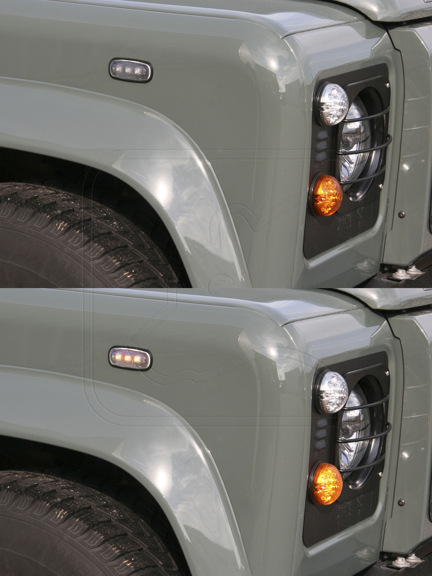 Defender LED Kotflügelblinker weiss