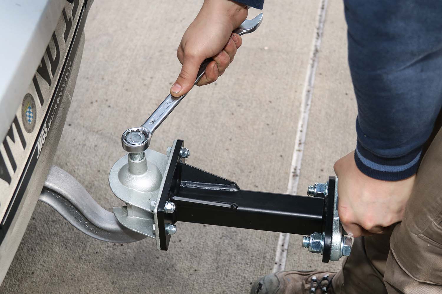 schraubbarer Adapter für Fahrradträger für Kugelkopfkupplung