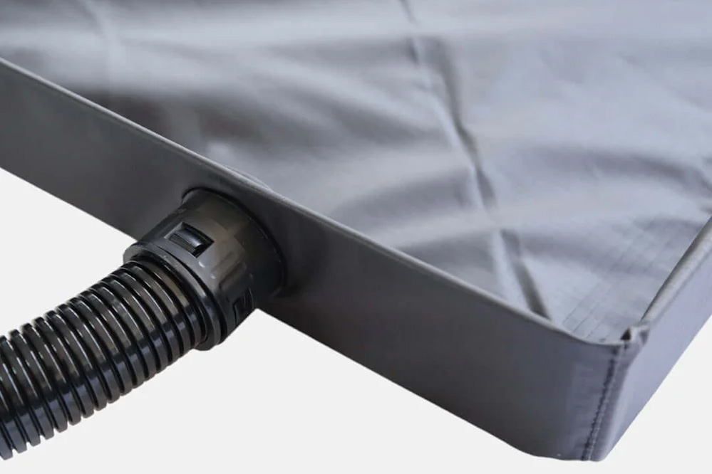 Boden mit Ablaufschlauch für Duschzelt