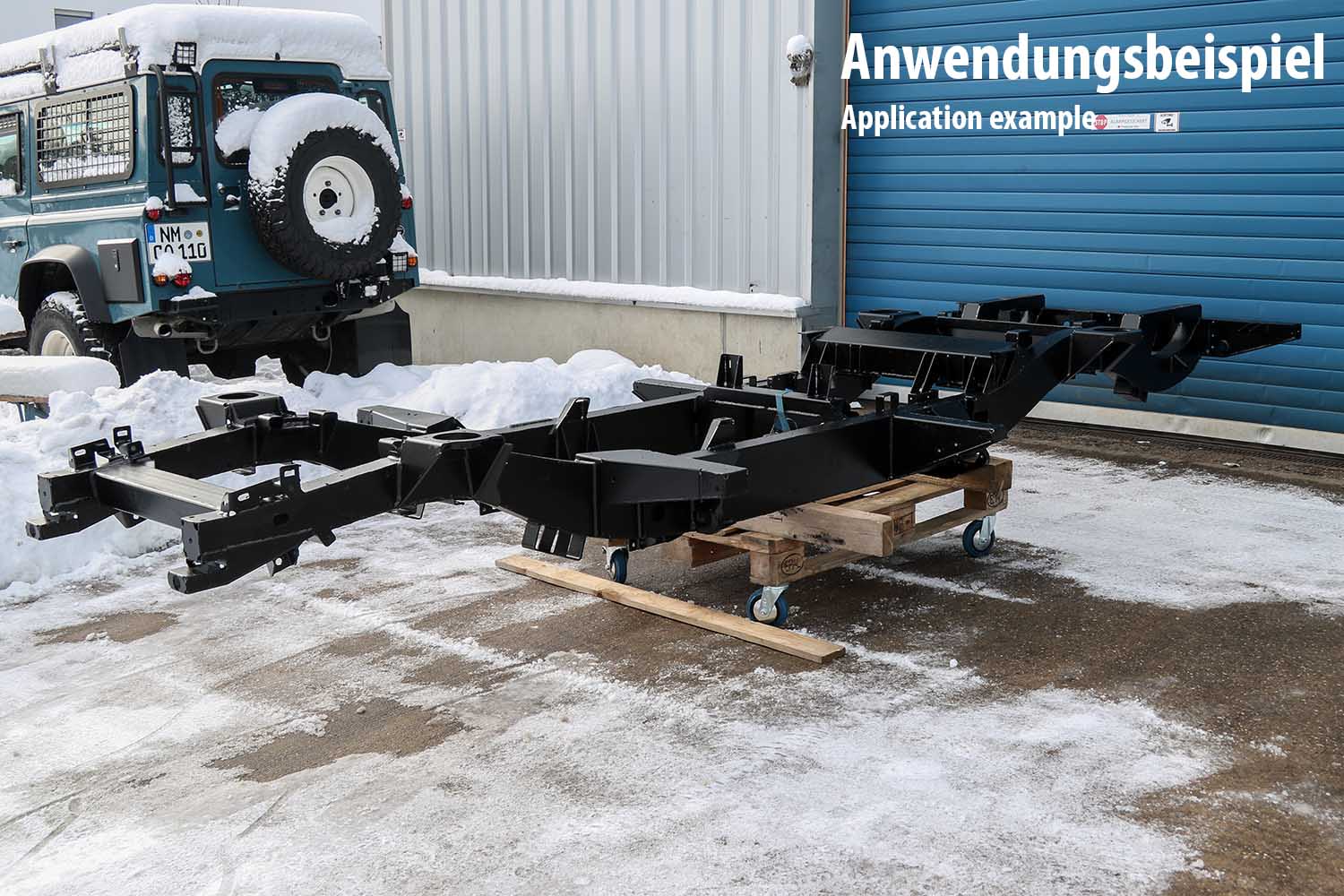 verzinkter Rahmen schwarz gepulvert