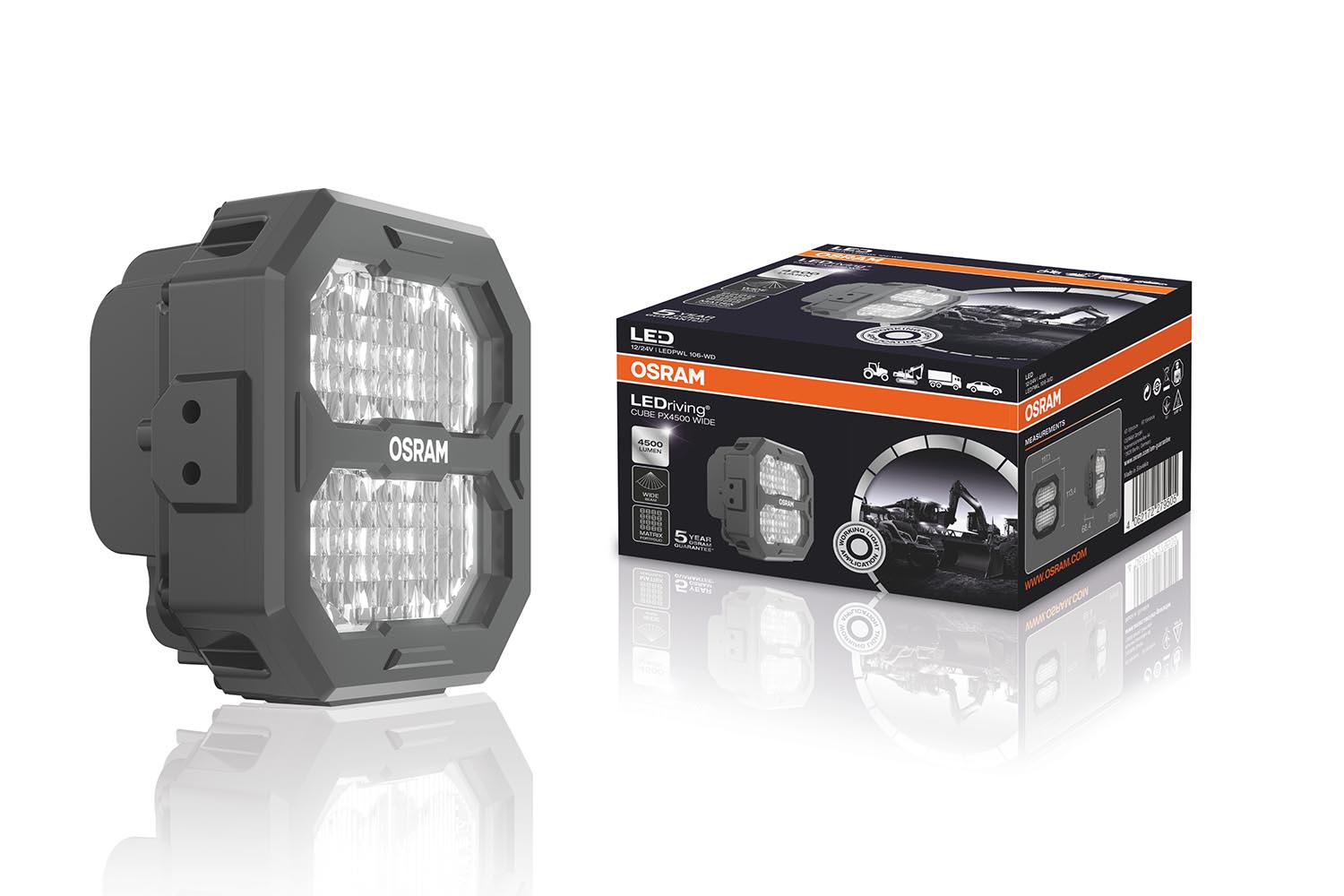 OSRAM LEDriving Cube, PX4500, Wide Beam