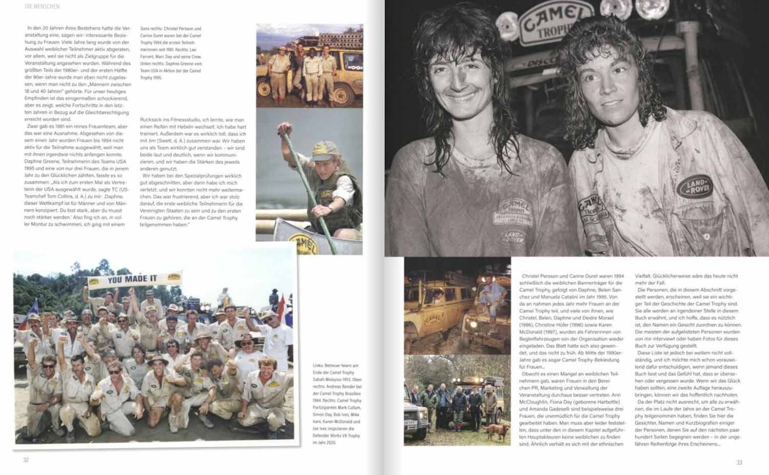 Blick ins Buch, Camel Trophy Seiten 32-33