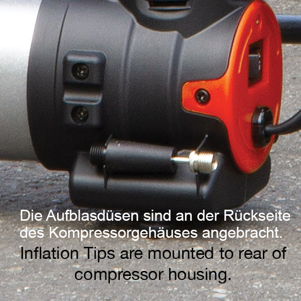 Detailaufnahme Aufblasdüsen