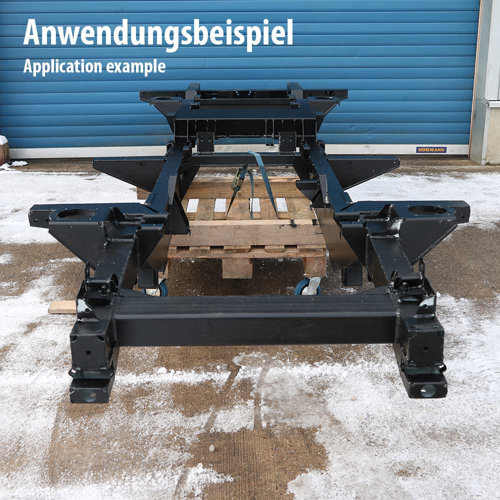 verzinkter Rahmen schwarz gepulvert