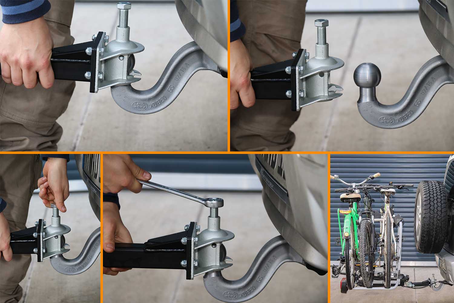 schraubbarer Adapter für Fahrradträger für Kugelkopfkupplungschraubbarer