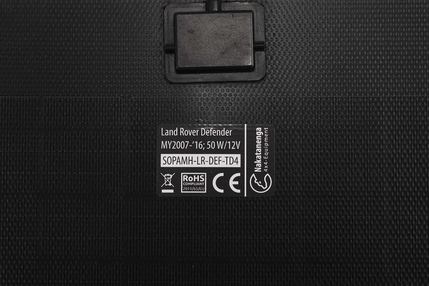 12 V Solarpanel für Land Rover Defender MY 2007-2016