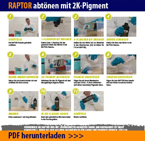 RAPTOR abtönen mit 2K-Pigment