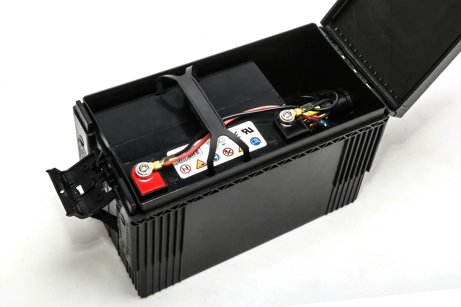 Akkubox schwarz, mit AGM Batterie