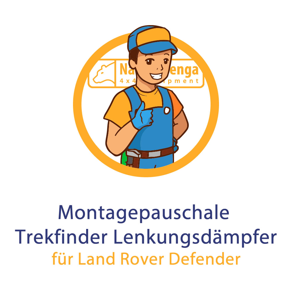 Montagepauschale Trekfinder Lenkungsdämpfer für Land Rover Defender