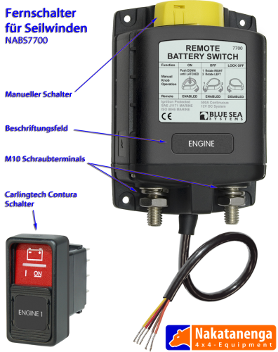 Fernschalter mit Relais für Seilwinden