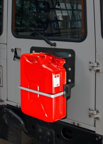 Halterung für Kanister an der Defender Hecktüre