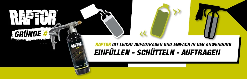 Raptor einfüllen-schütteln-auftragen