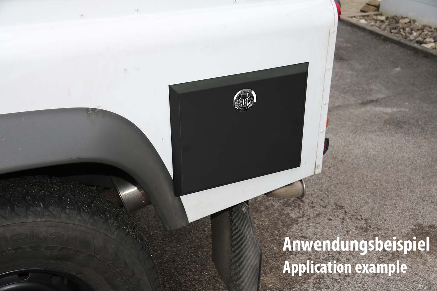 Anwendungsbeispiel, Ersatzschloss aus Edelstahl